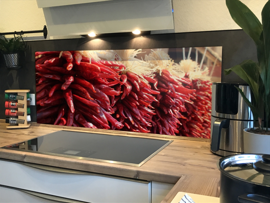 Spritzschutz Küche Getrocknete Chilischoten Spritzschutz Küche Getrocknete Chilischoten