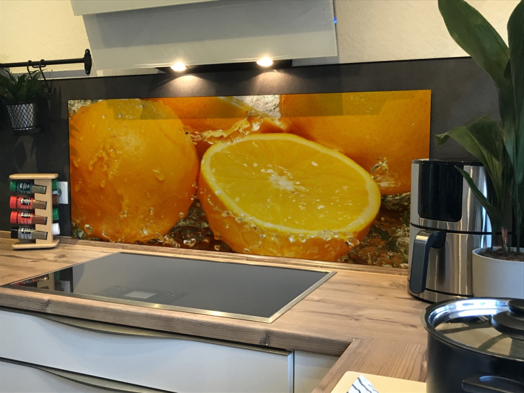 Spritzschutz Küche Hartschaumplatte Orangen Spritzschutz Küche Hartschaumplatte Orangen