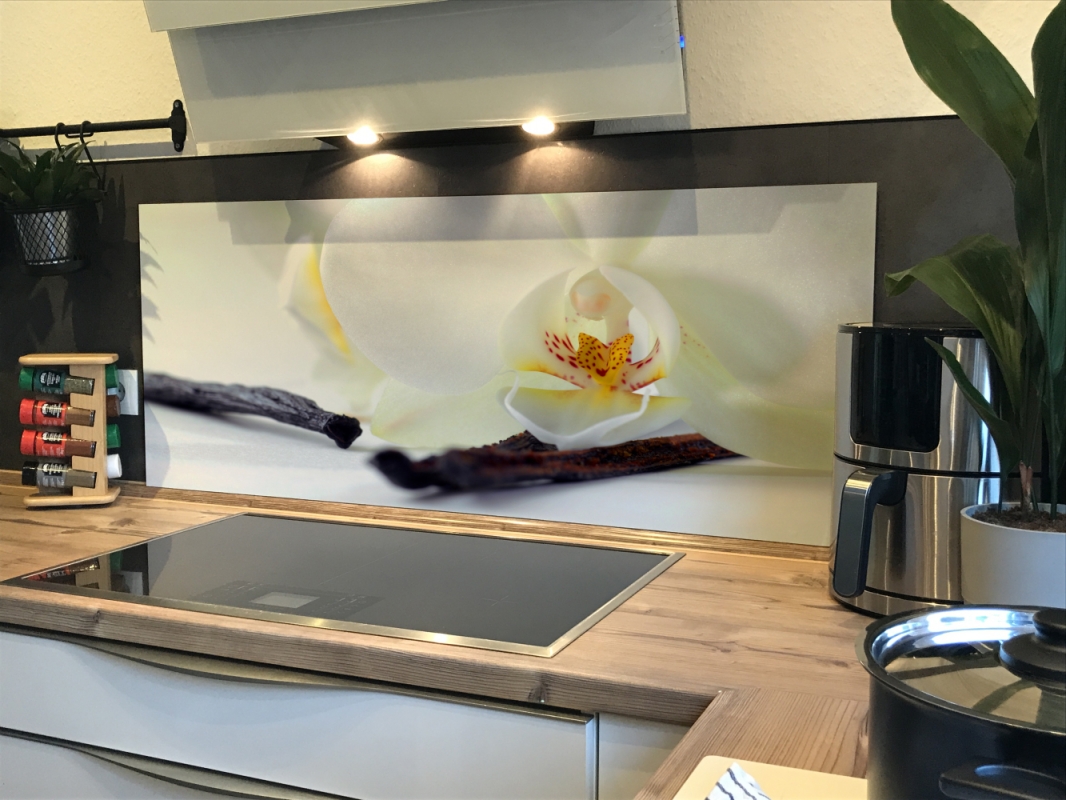Spritzschutz Küche Hartschaumplatte Orchidee Spritzschutz Küche Hartschaumplatte Orchidee