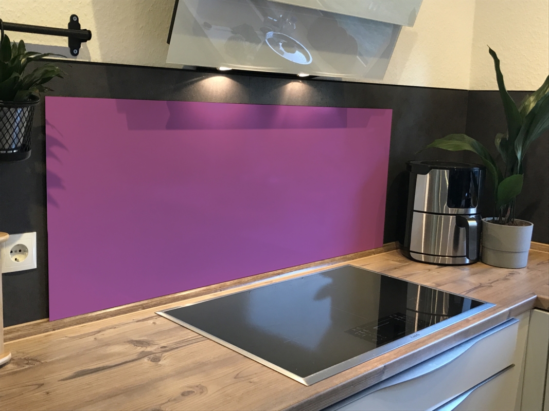 Spritzschutz Küche Hartschaumplatte Einfarbig Magenta Lila Spritzschutz Küche Hartschaumplatte Einfarbig Magenta Lila
