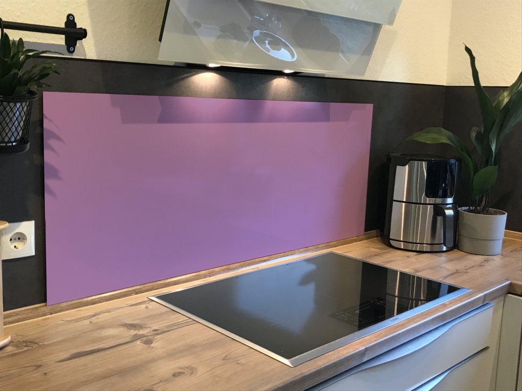 Spritzschutz Küche Hartschaumplatte Einfarbig Pastellviolett