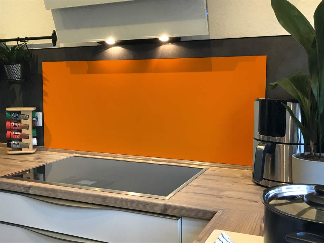 Spritzschutz Küche Einfarbig Orange Spritzschutz Küche Einfarbig Orange