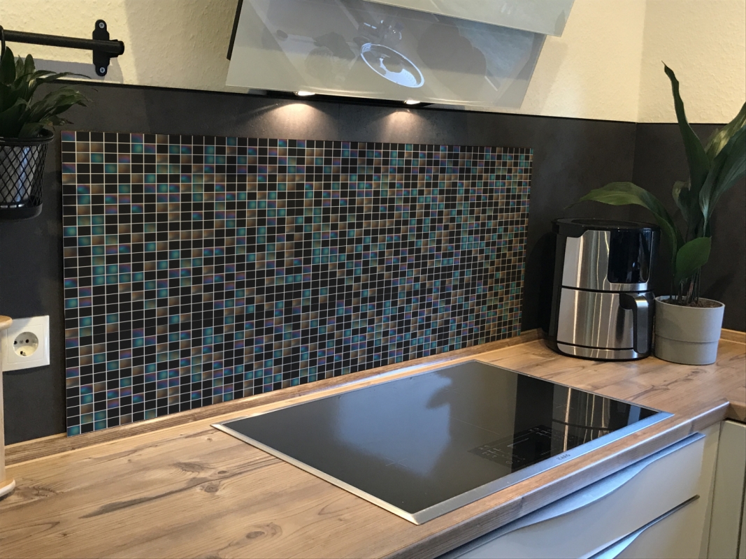 Spritzschutz Küche Acrylglas Black Mosaik Spritzschutz Küche Acrylglas Black Mosaik