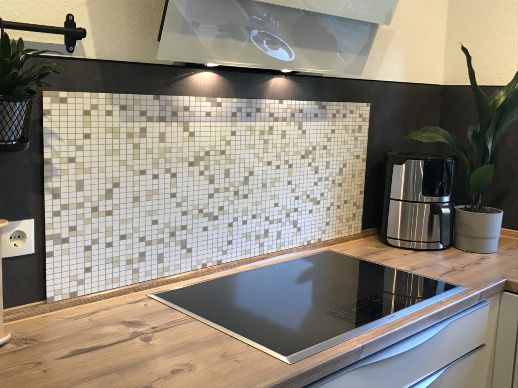 Spritzschutz Küche Hartschaumplatte Mosaik Muster