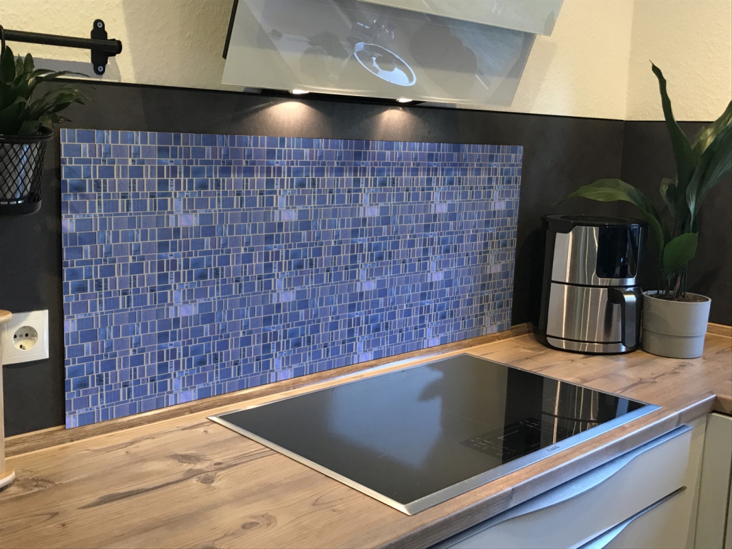 Spritzschutz Küche Acrylglas Mosaik Modern Blau Spritzschutz Küche Acrylglas Mosaik Modern Blau