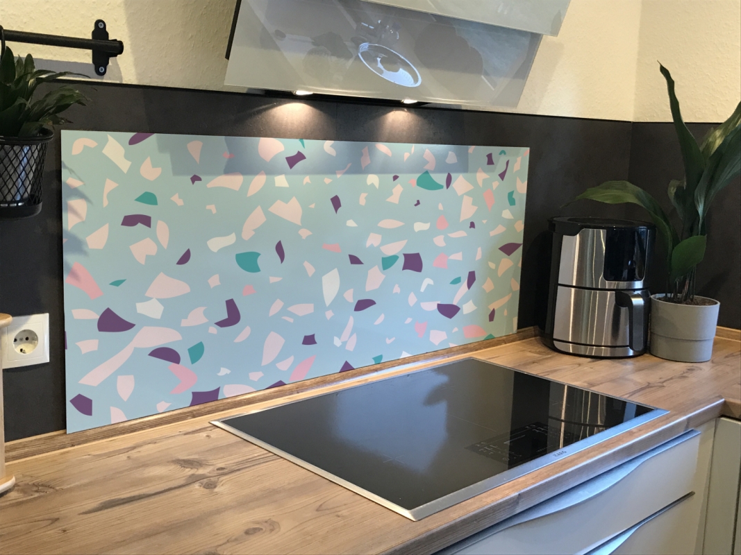 Spritzschutz Küche Acrylglas Pyramiden Mosaik Blau Spritzschutz Küche Acrylglas Pyramiden Mosaik Blau