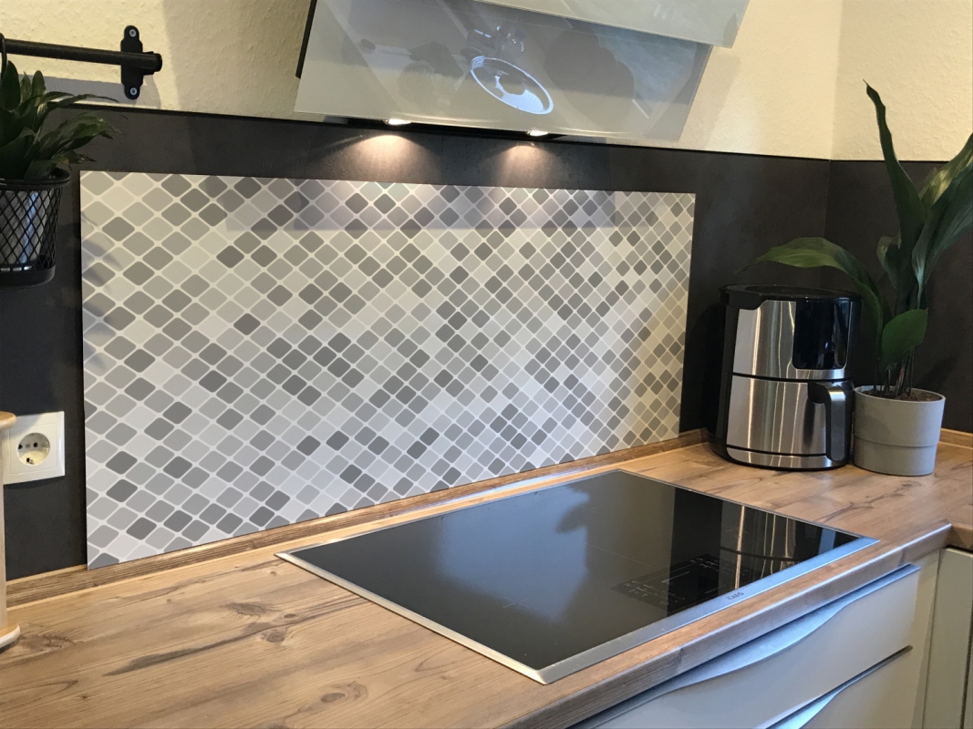 Spritzschutz Küche Hartschaumplatte Hexagon Anthrazit Mosaik Spritzschutz Küche Hartschaumplatte Hexagon Anthrazit Mosaik