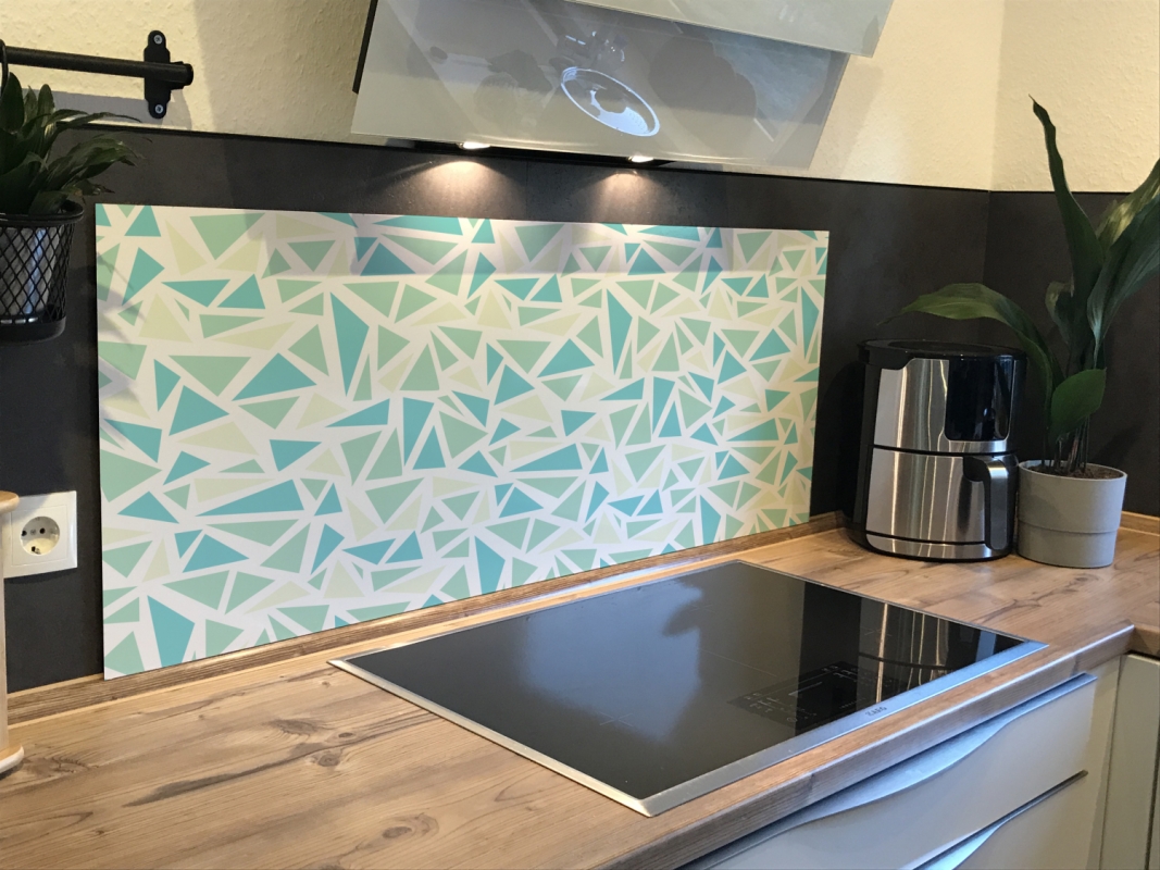Spritzschutz Küche Hartschaumplatte Schwarze Marmor Mosaik