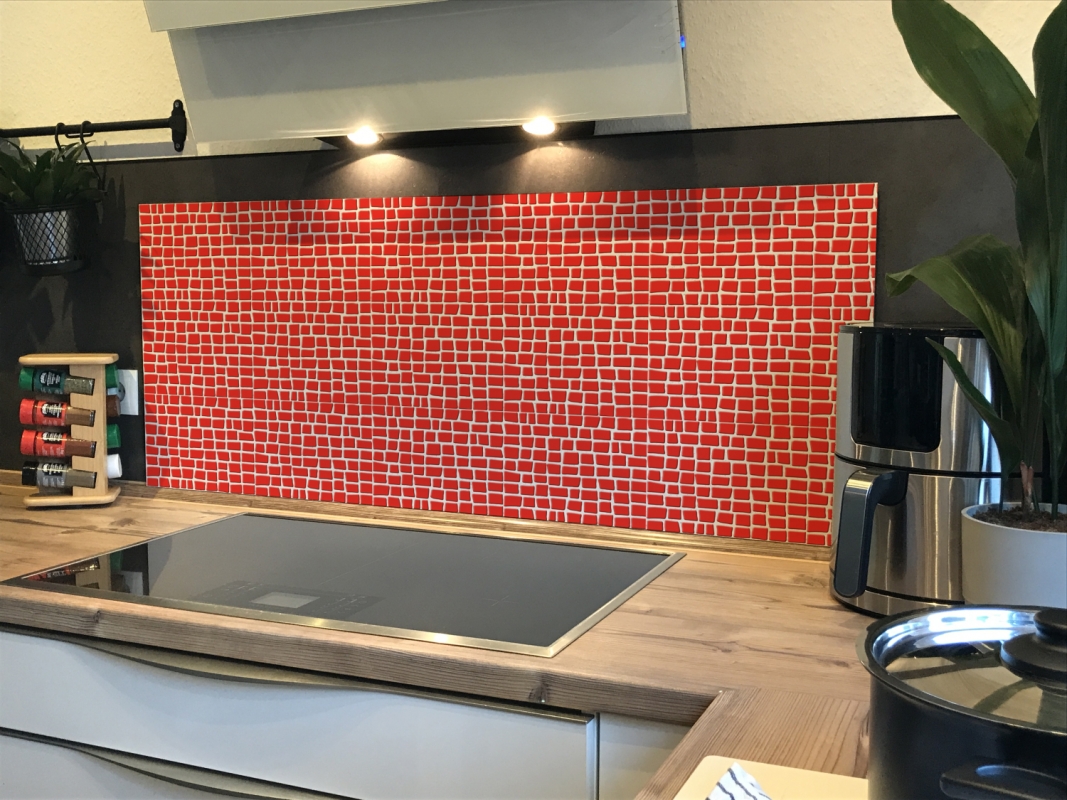 Spritzschutz Küche Rot Aborigine Mosaik Spritzschutz Küche Rot Aborigine Mosaik