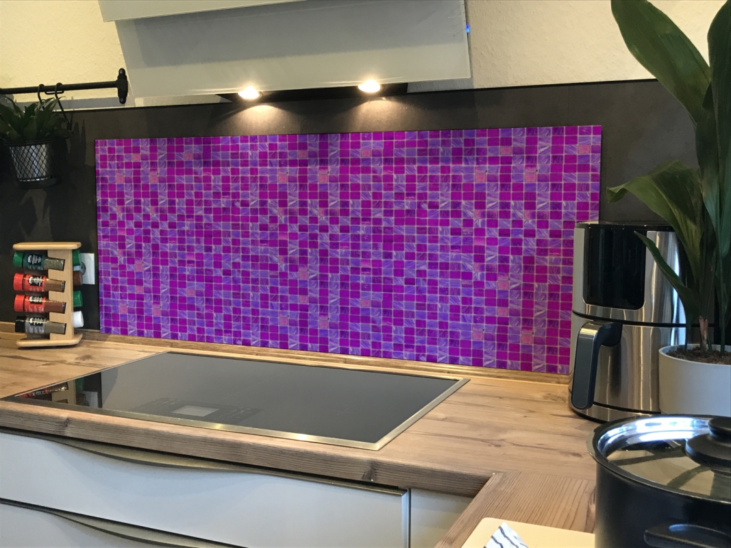 Spritzschutz Küche Acrylglas Lila Mosaikstein Spritzschutz Küche Acrylglas Lila Mosaikstein