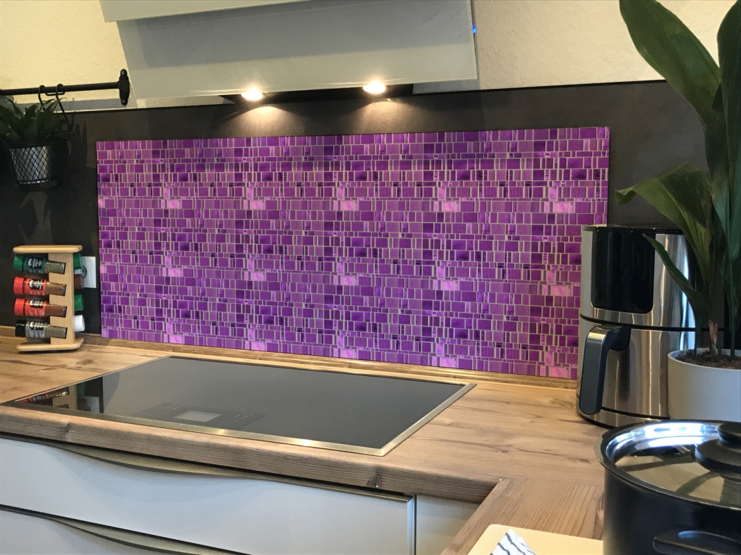 Spritzschutz Küche Acrylglas Lila Modern Mosaik Spritzschutz Küche Acrylglas Lila Modern Mosaik