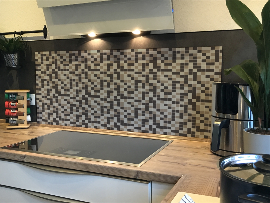 Spritzschutz Küche Hartschaumplatte Dunkle Mosaik Spritzschutz Küche Hartschaumplatte Dunkle Mosaik