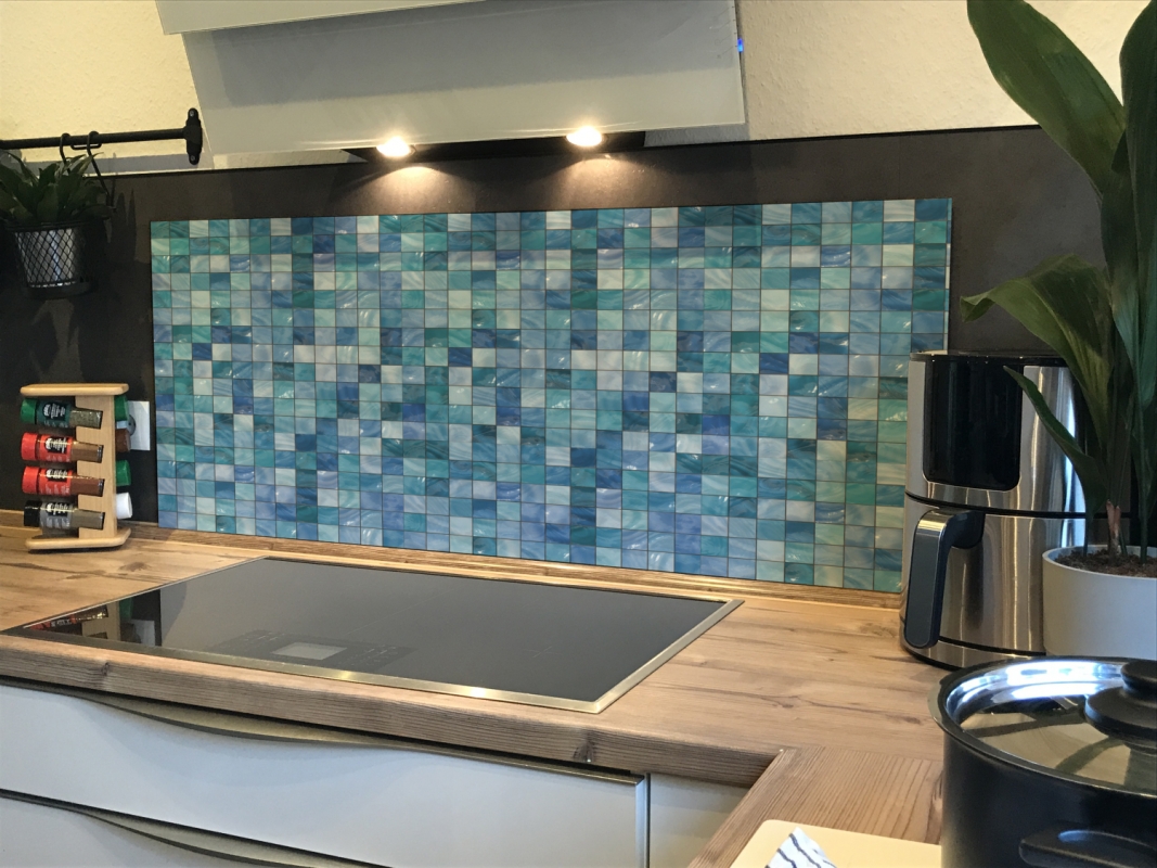 Spritzschutz Küche Hartschaumplatte Retro Mosaik Optik Spritzschutz Küche Hartschaumplatte Retro Mosaik Optik