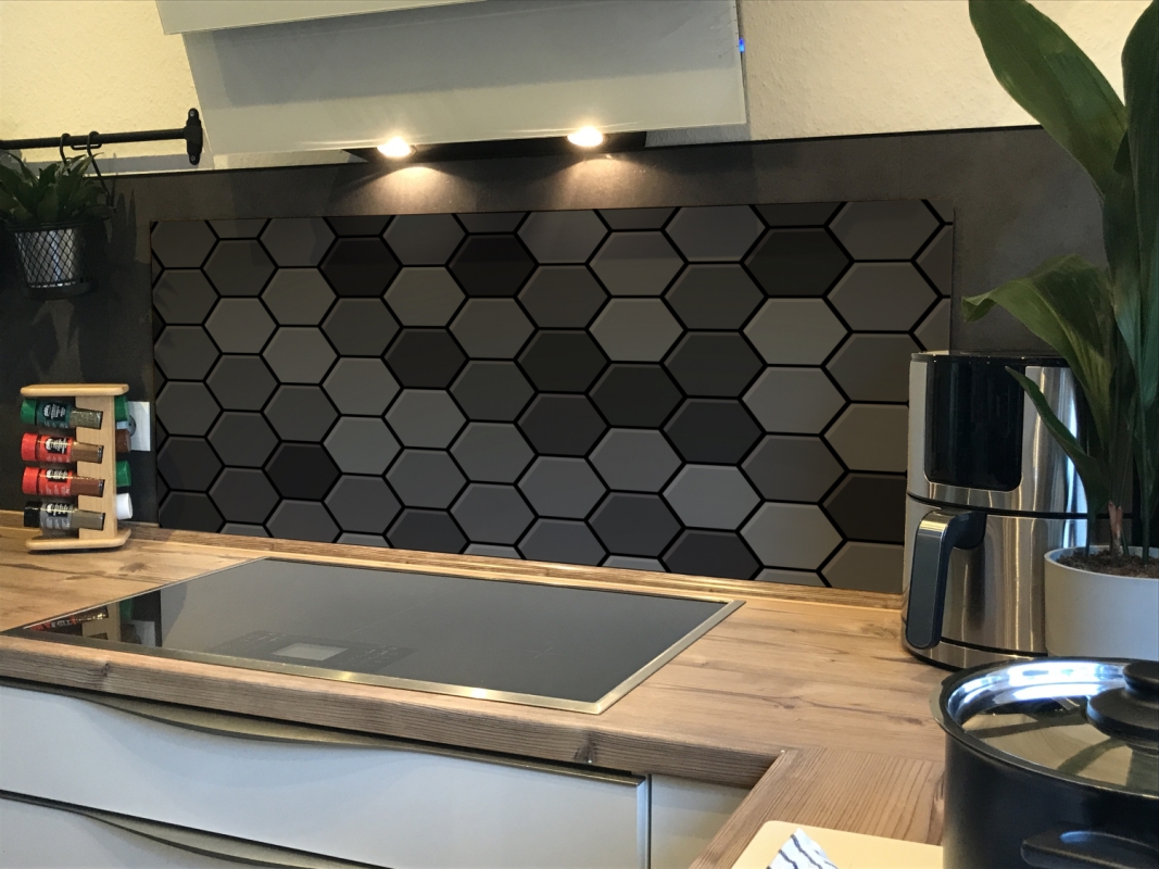 Spritzschutz Küche Hartschaumplatte Mosaik Marmor Schwarz Spritzschutz Küche Hartschaumplatte Mosaik Marmor Schwarz