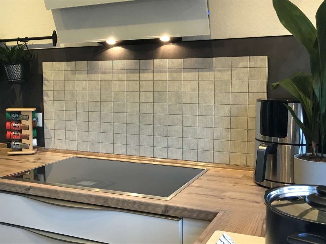 Spritzschutz Küche Hexagon Weiß Holz Mosaik Spritzschutz Küche Hexagon Weiß Holz Mosaik