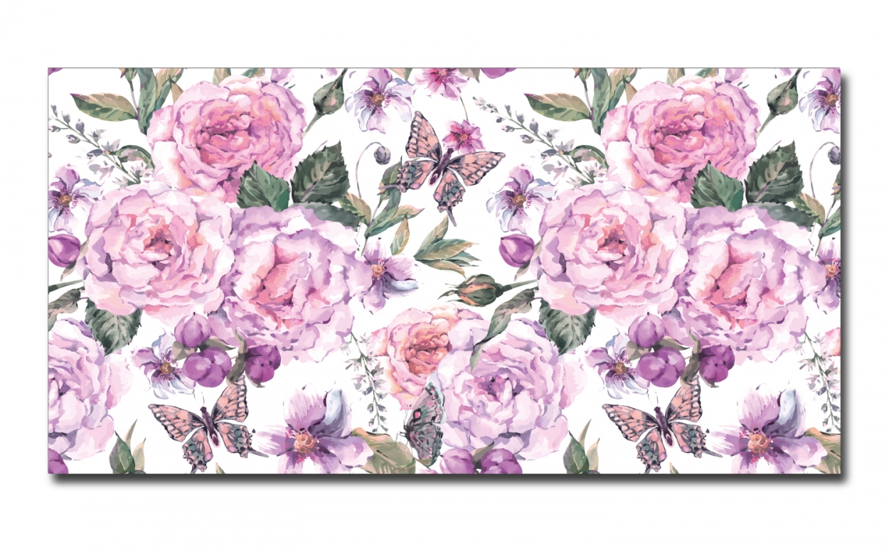 Spritzschutz Küche Hartschaumplatte Lila Rosen Schmetterling Spritzschutz Küche Hartschaumplatte Lila Rosen Schmetterling