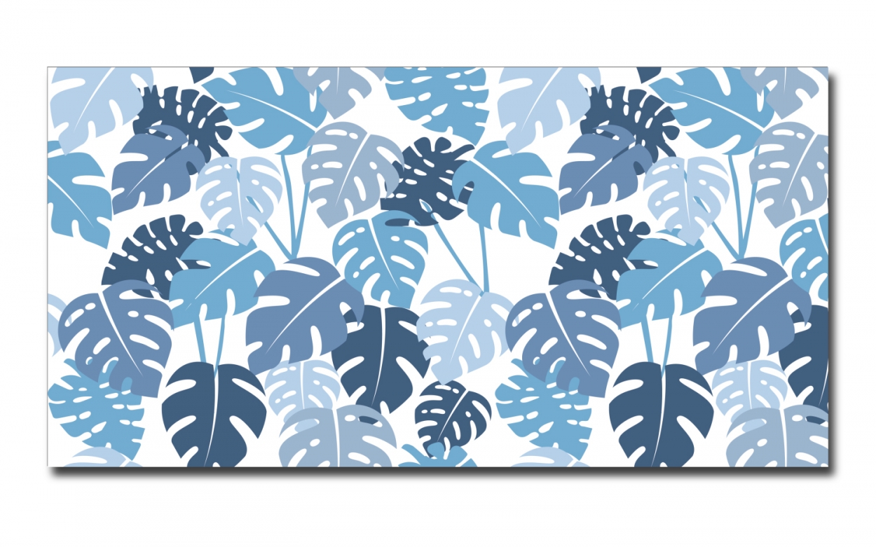 Spritzschutz Küche Acrylglas Monstera Blau Spritzschutz Küche Acrylglas Monstera Blau