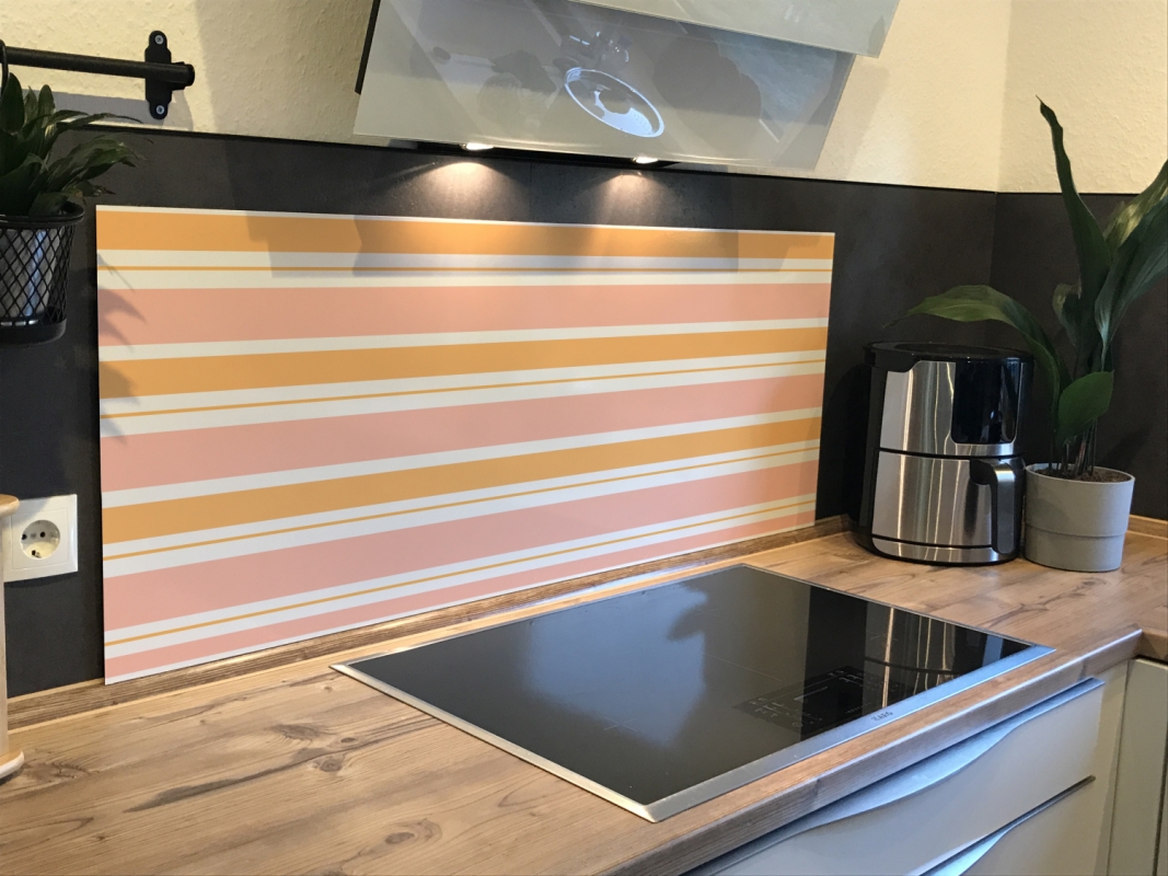 Spritzschutz Küche Orange Linien Spritzschutz Küche Orange Linien