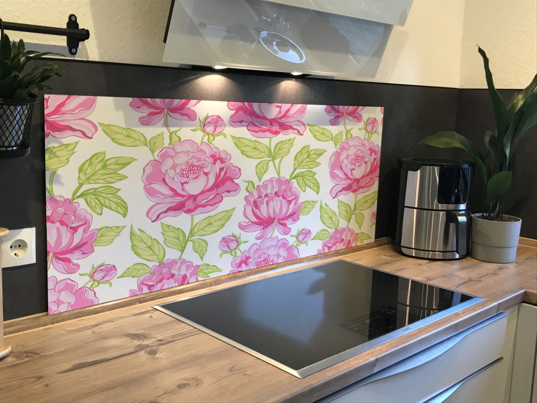 Spritzschutz Küche Aluverbund Pink Rosen Spritzschutz Küche Aluverbund Pink Rosen