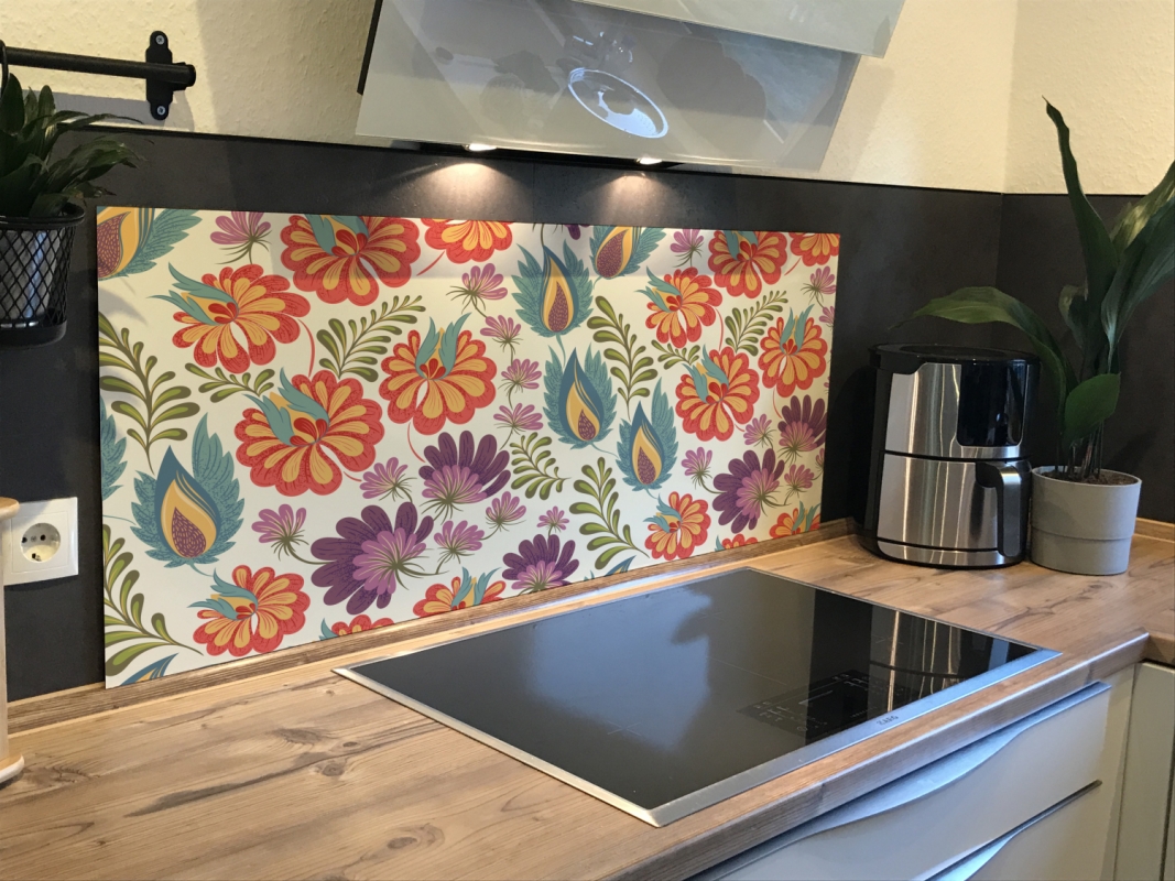 Spritzschutz Küche Aluverbund Traditionelle Blumen Spritzschutz Küche Aluverbund Traditionelle Blumen
