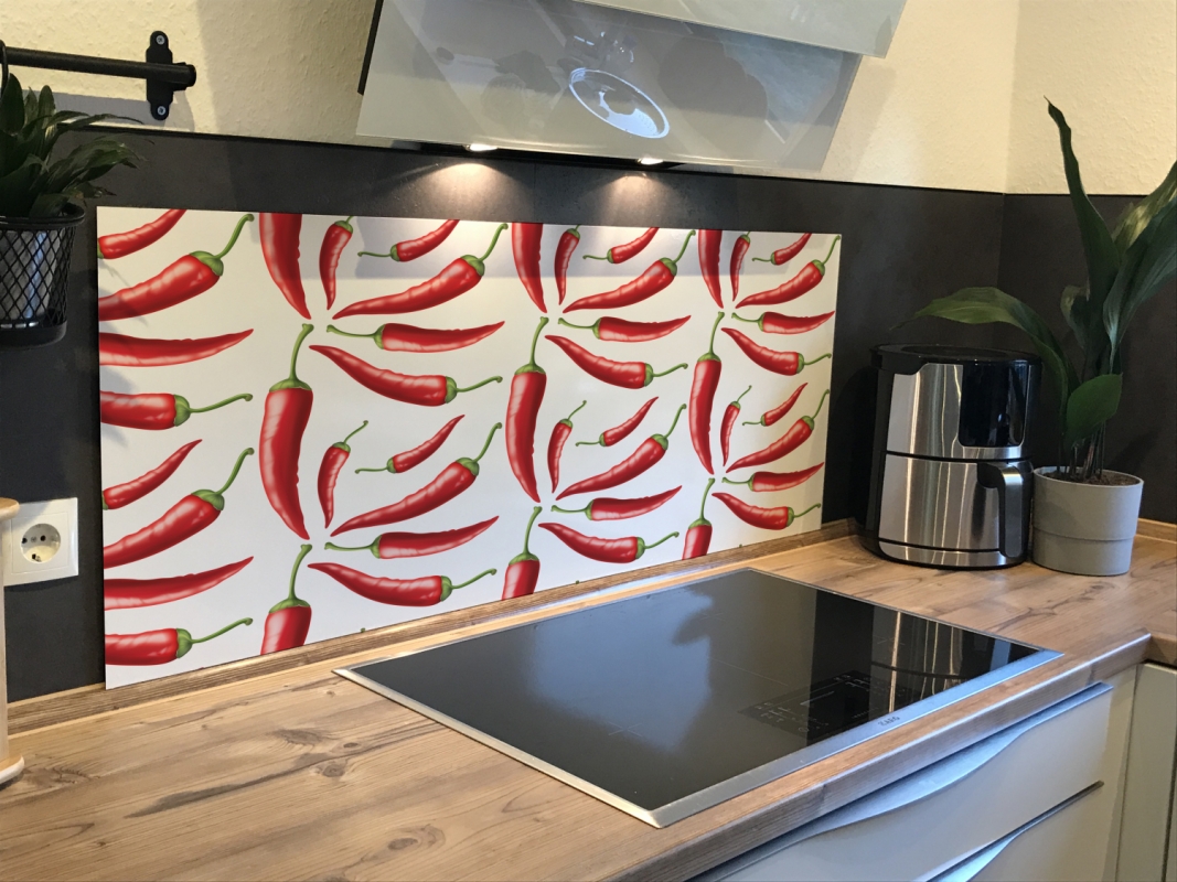 Spritzschutz Küche Chilischote Spritzschutz Küche Chilischote