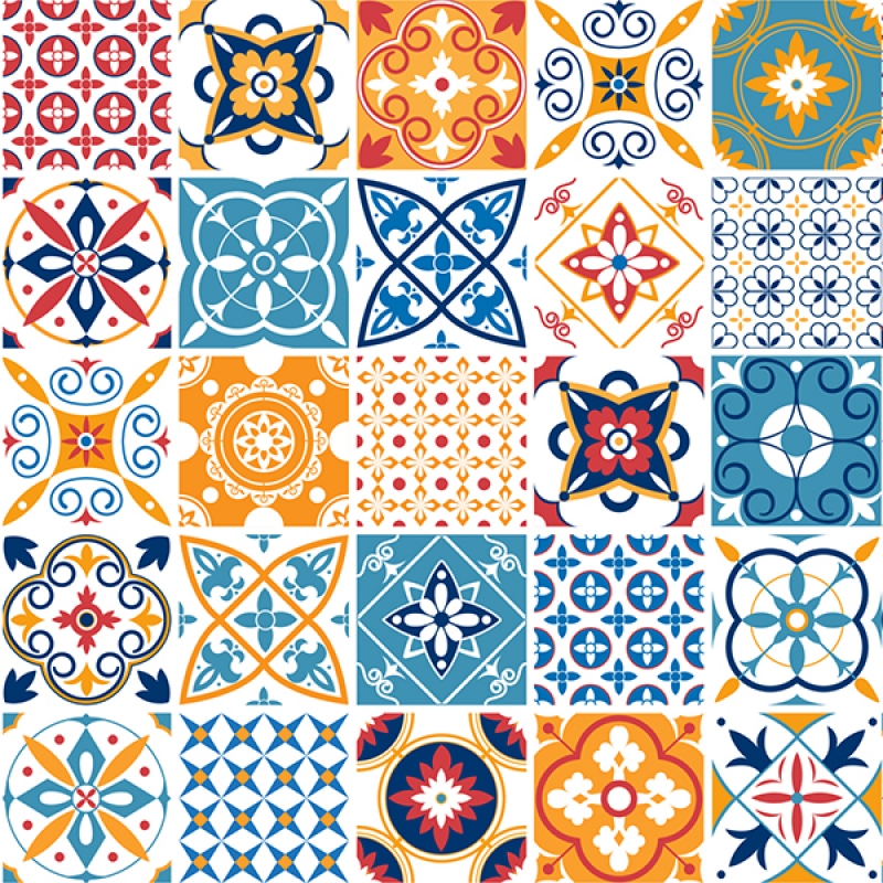 Spritzschutz Küche Hartschaumplatte Bunte Patchwork Kacheln Spritzschutz Küche Hartschaumplatte Bunte Patchwork Kacheln