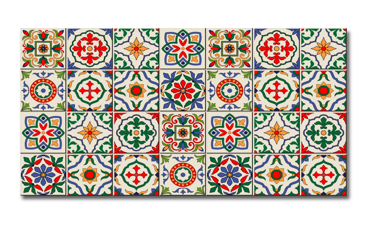 Spritzschutz Küche Acrylglas Spanische Patchwork Spritzschutz Küche Acrylglas Spanische Patchwork
