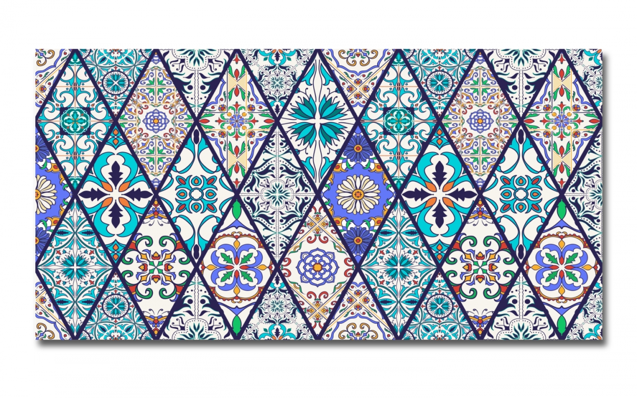 Spritzschutz Küche Hartschaumplatte Ornament Fliesen Patchwork Spritzschutz Küche Hartschaumplatte Ornament Fliesen Patchwork