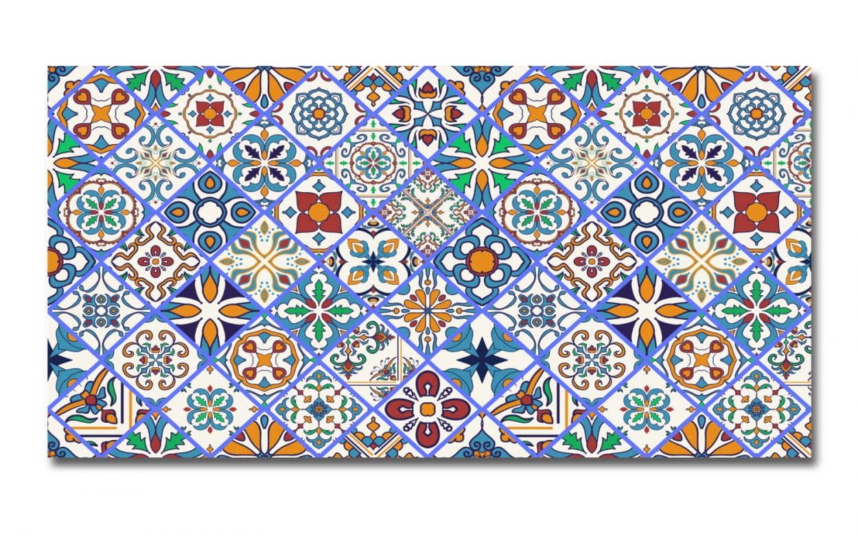 Spritzschutz Küche Hartschaumplatte Marrakesh Fliesen Patchwork Spritzschutz Küche Hartschaumplatte Marrakesh Fliesen Patchwork