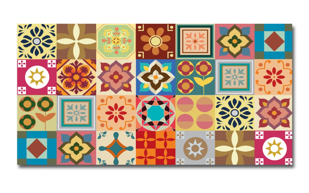 Spritzschutz Küche Acrylglas Retro Patchwork Spritzschutz Küche Acrylglas Retro Patchwork