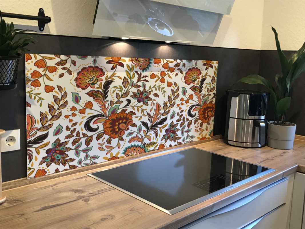 Spritzschutz Küche Hartschaumplatte Blumen Kunst Spritzschutz Küche Hartschaumplatte Blumen Kunst