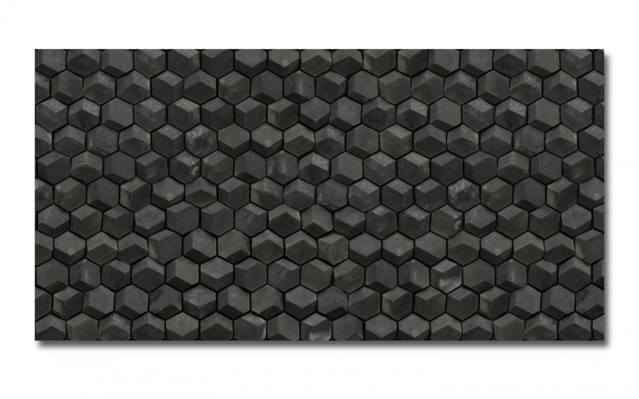 Spritzschutz Küche Hexagon Schiefersteine