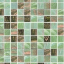 Küchenrückwand Aluverbund Glasmosaik Grün