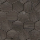 Küchenrückwand Acrylglas Hexagon Holz