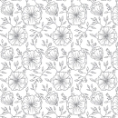 Küchenrückwand Aluverbund Blumen Zeichnung