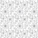 Küchenrückwand Hartschaumplatte Blumen Zeichnung