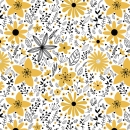 Küchenrückwand Aluverbund Blumen Honiggelb