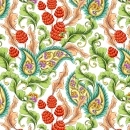 Küchenrückwand Hartschaumplatte Paisley Blumen