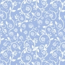 Küchenrückwand Blumenranken Blau