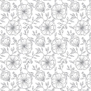 Küchenrückwand Blumen Zeichnung