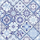 Küchenrückwand Blue Patchwork