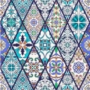 Küchenrückwand Acrylglas Ornament Fliesen Patchwork