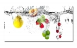 Spritzschutz Küche Hartschaumplatte Obst im Wasser