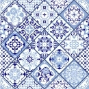 Spritzschutz Küche Acrylglas Blue Patchwork